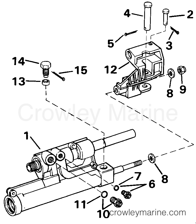 POWER STEERING CYLINDER 1993 Stern Drive 5 502APLJVB Crowley Marine