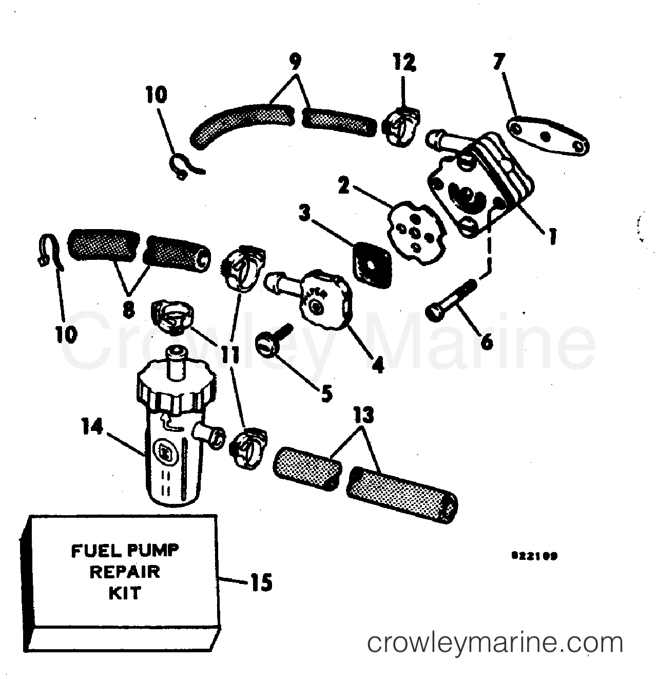 1982 Outboard 15 - E15ECNC - FUEL PUMP