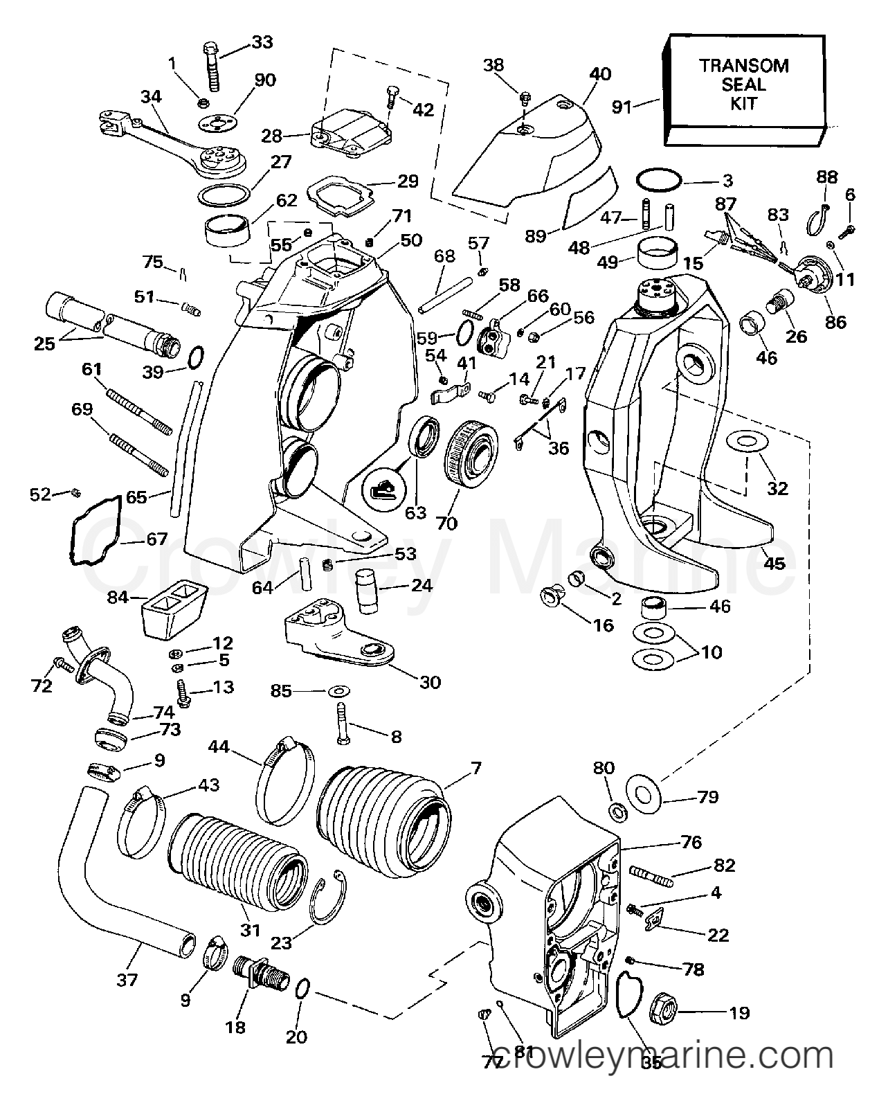 1997 Stern Drive 5.7 - 57FAPLKD - TRANSOM MOUNT