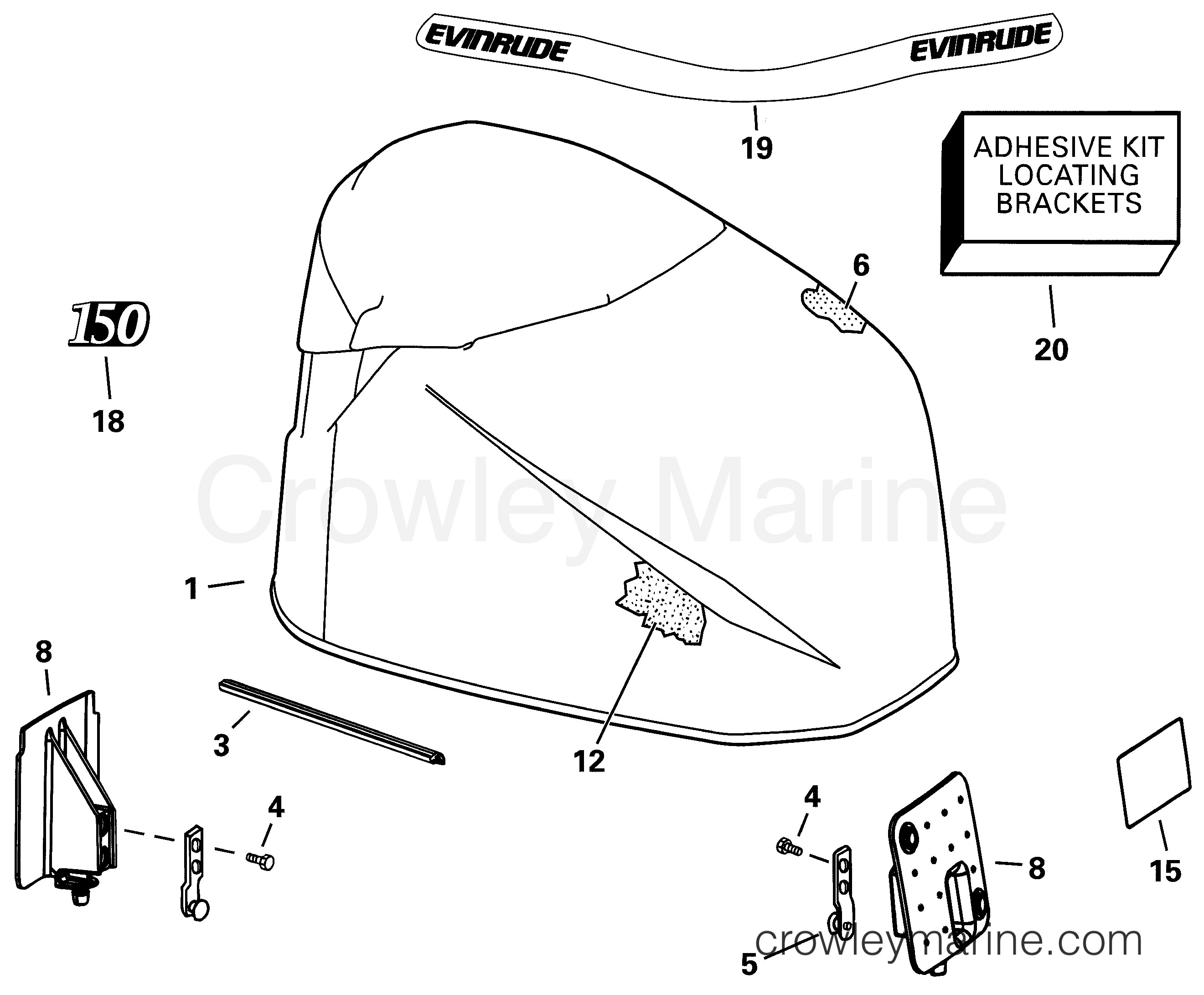 2001 Outboard 175 - E175FPLSIF - ENGINE COVER