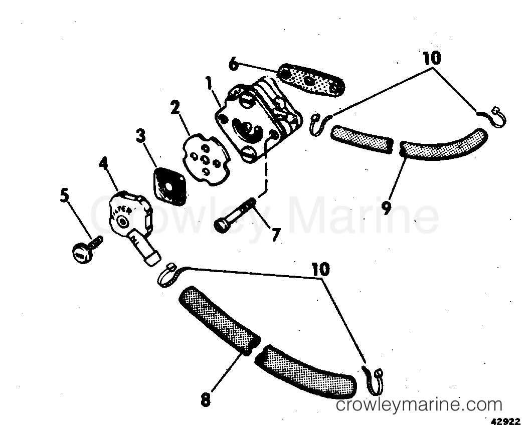 1976 Outboard 6 - 6RL76A - FUEL PUMP
