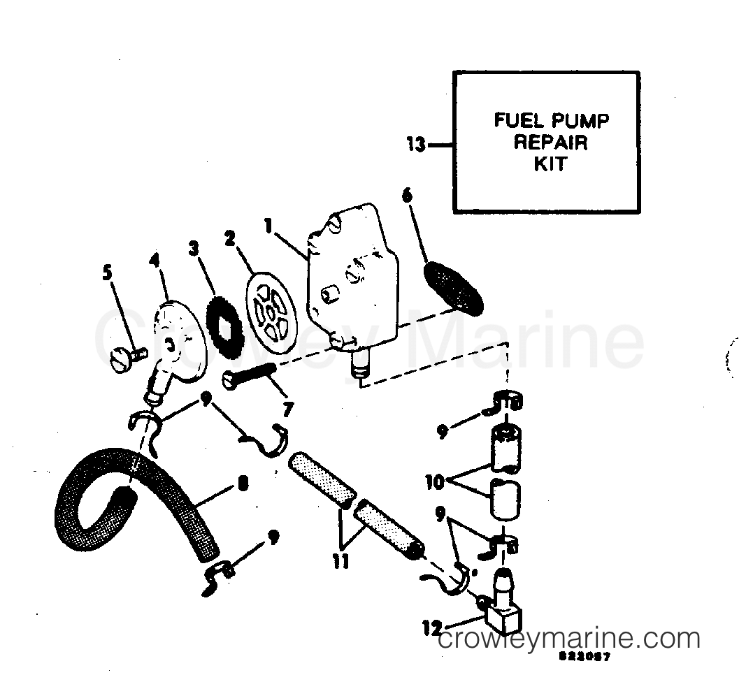 1982 Outboard 35 - J35ECND - FUEL PUMP