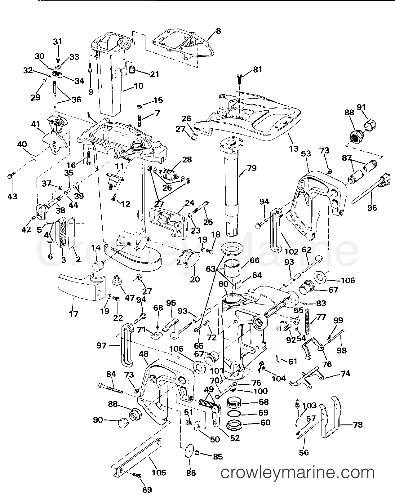 1994 Outboard 20 - J20CRERC - MIDSECTION