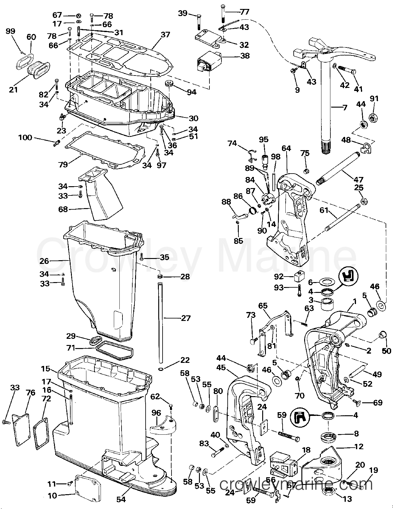 1986 Outboard 275 - CJ275TXCDC - MIDSECTION