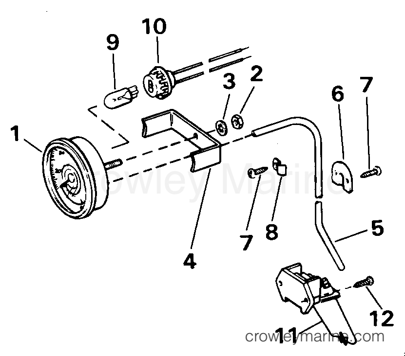 1987 Rigging OMC Stern Drive - All Models - SPEEDOMETER KIT-FLUSH MOUNT