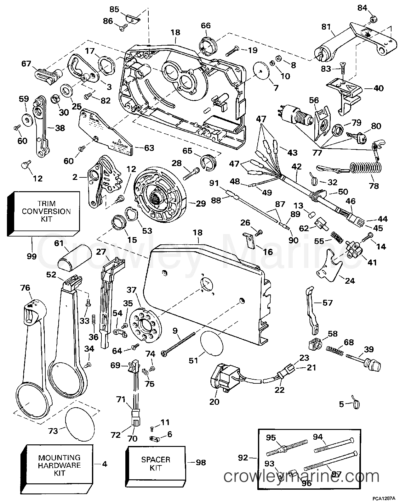 1997 Rigging Accessories - Remote Controls - REMOTE CONTROL - SIDE MOUNT - KEY SWITCH
