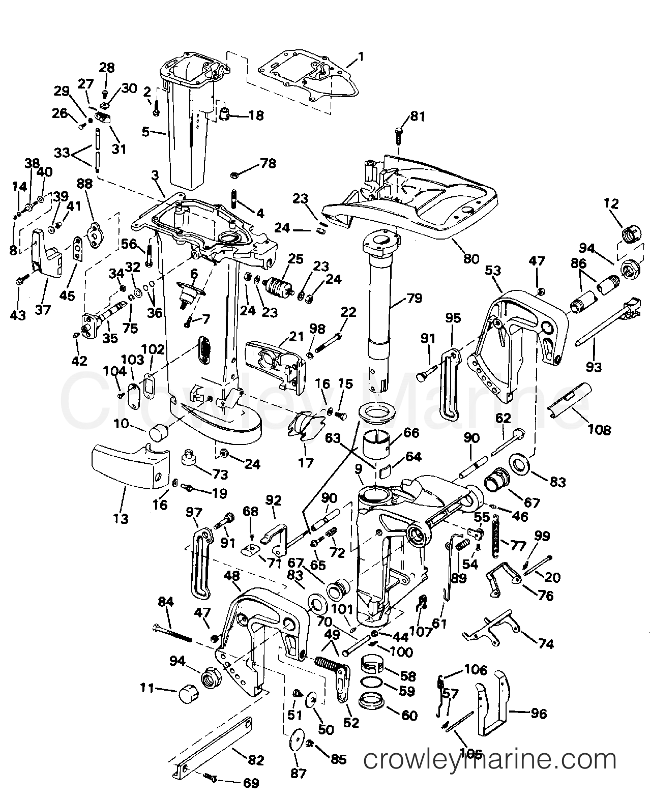 1996 Outboard 28 - J28ESLEDR - MIDSECTION