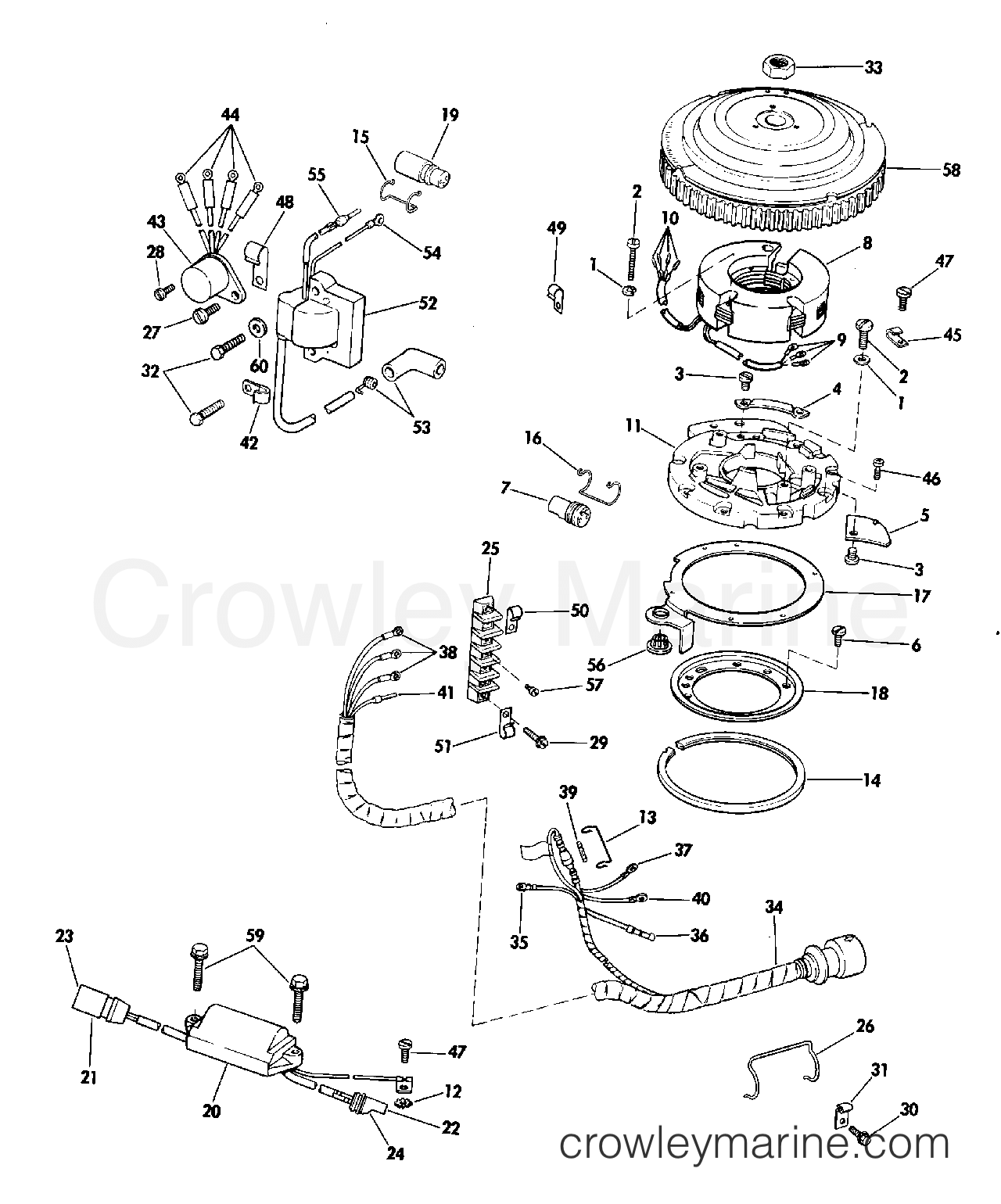 1980 Outboard 50 - J50ELCSR - IGNITION SYSTEM