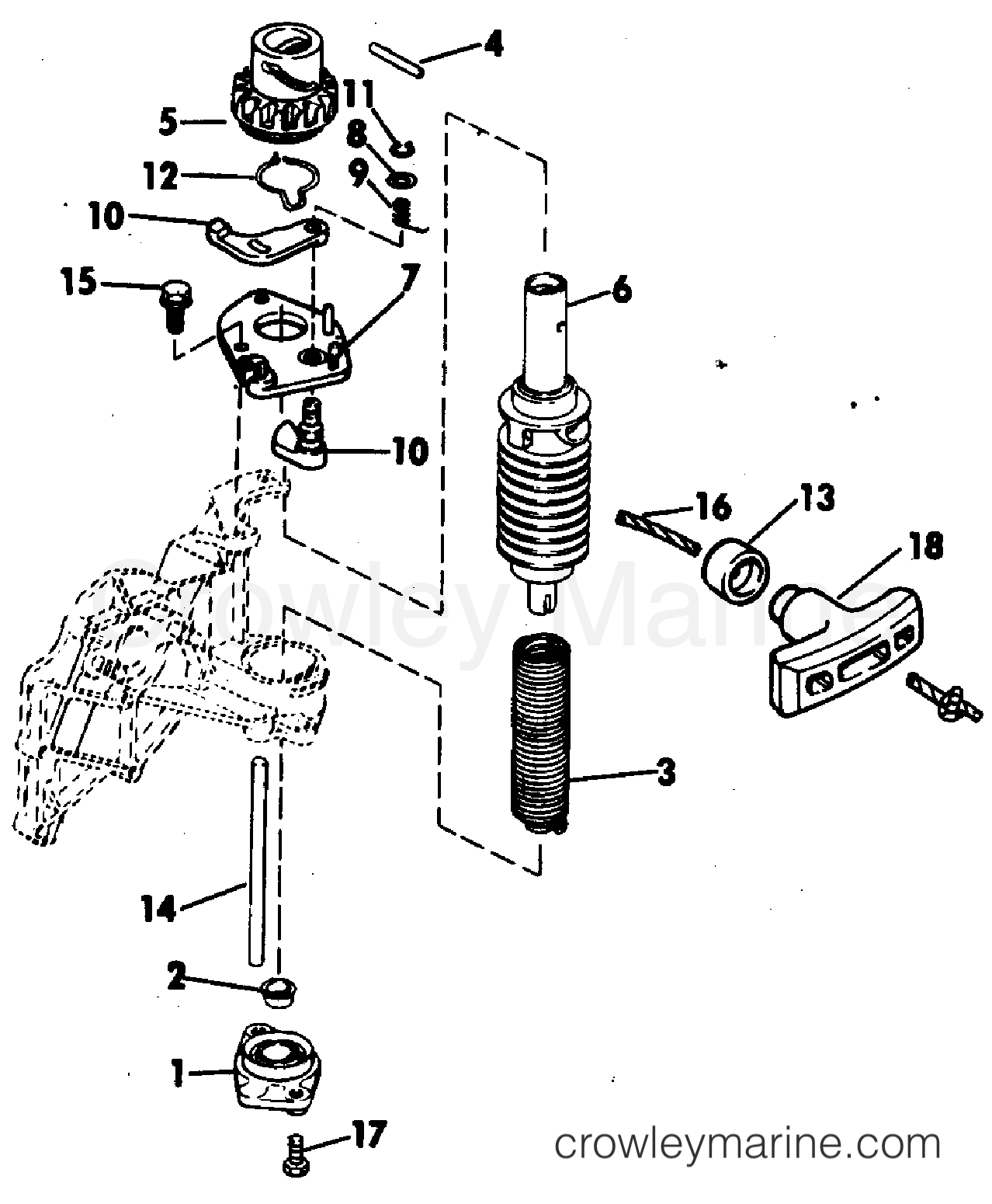1978 Outboard 6 - 6RL78B - REWIND STARTER