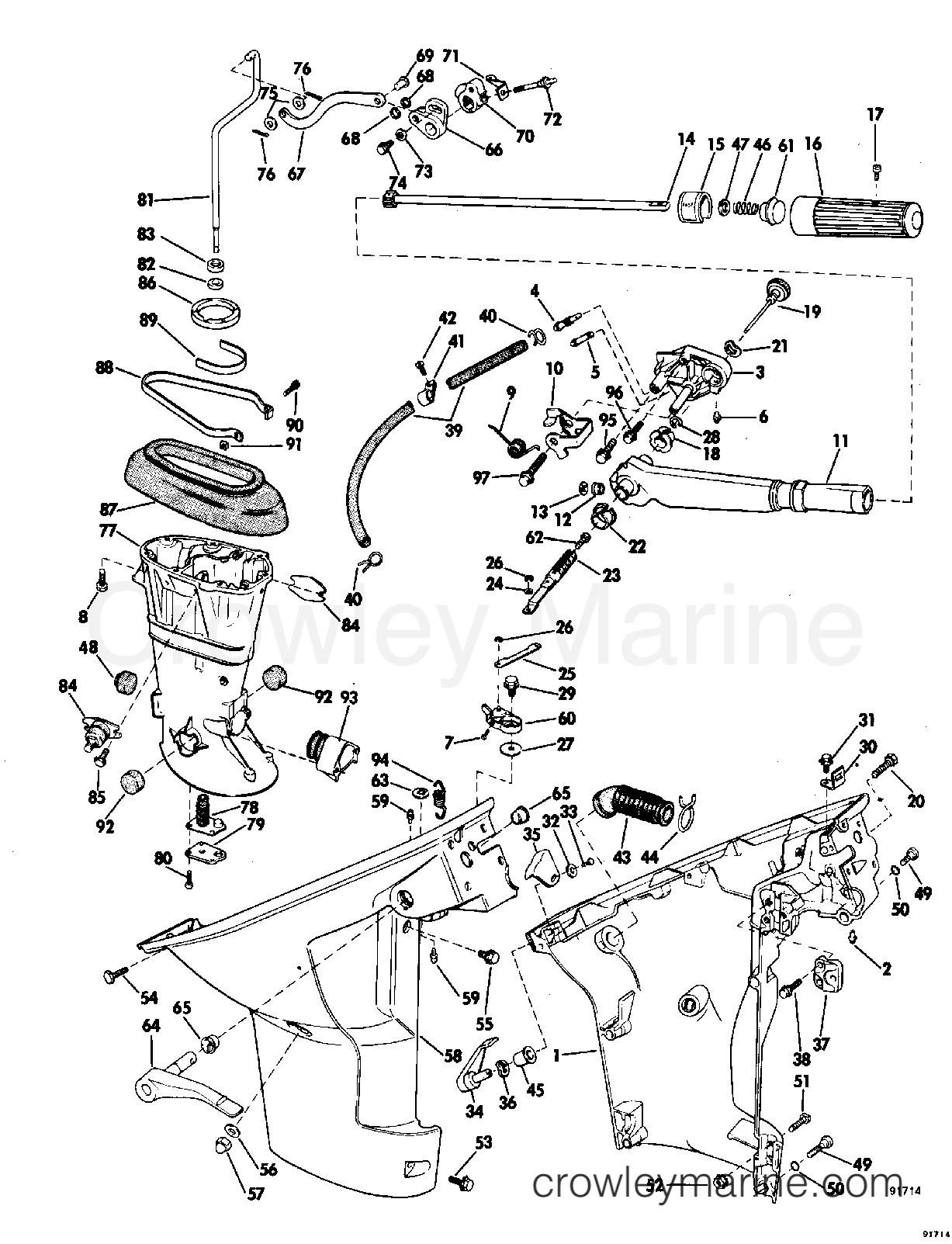 1969 Outboard 9.5 - 9922S - LOWER UNIT GROUP