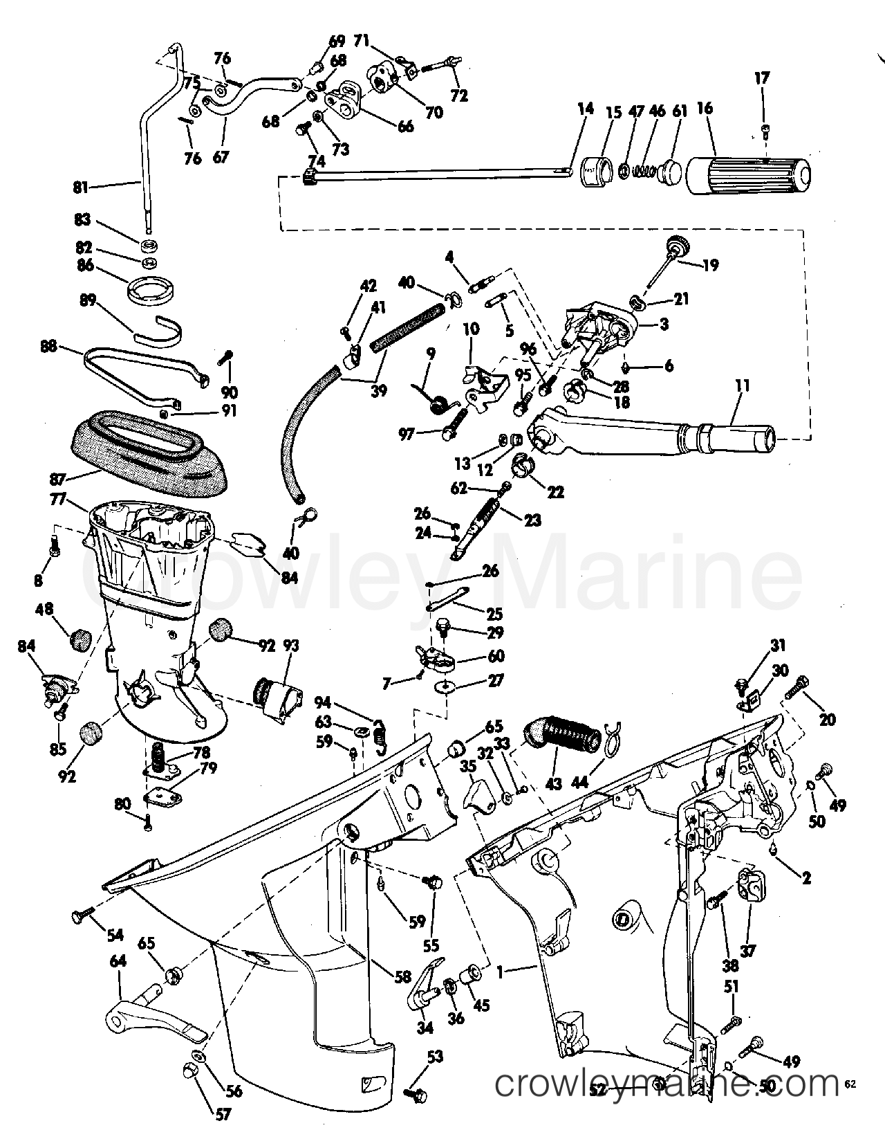 1968 Outboard 9.5 - 9823D - LOWER UNIT GROUP