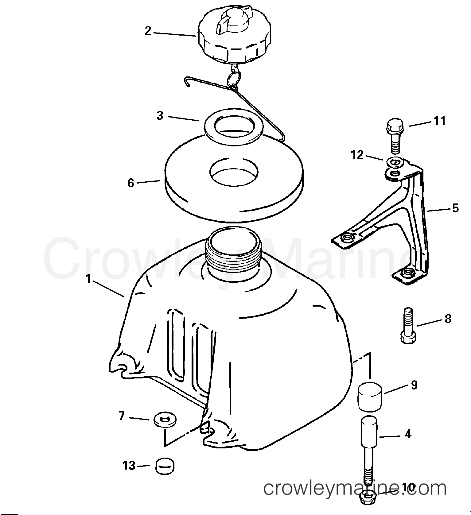 2000 Outboard 5 - J5RSSA - FUEL TANK