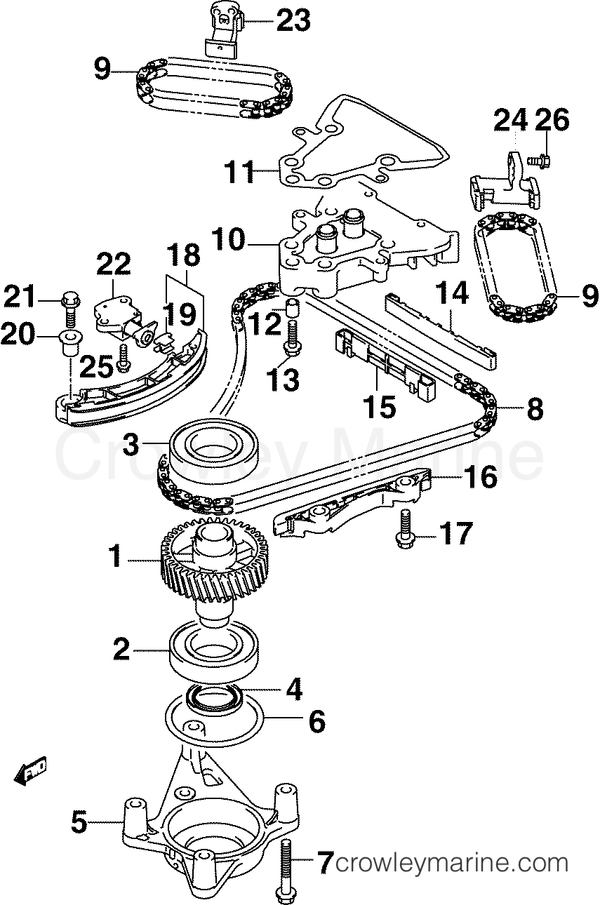 2005 Outboard 225 - BJ225X4SO - TIMING CHAIN