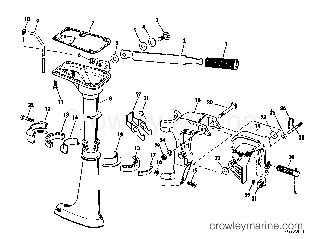 1968 Outboard 1.5 - SC-10S - LOWER UNIT GROUP