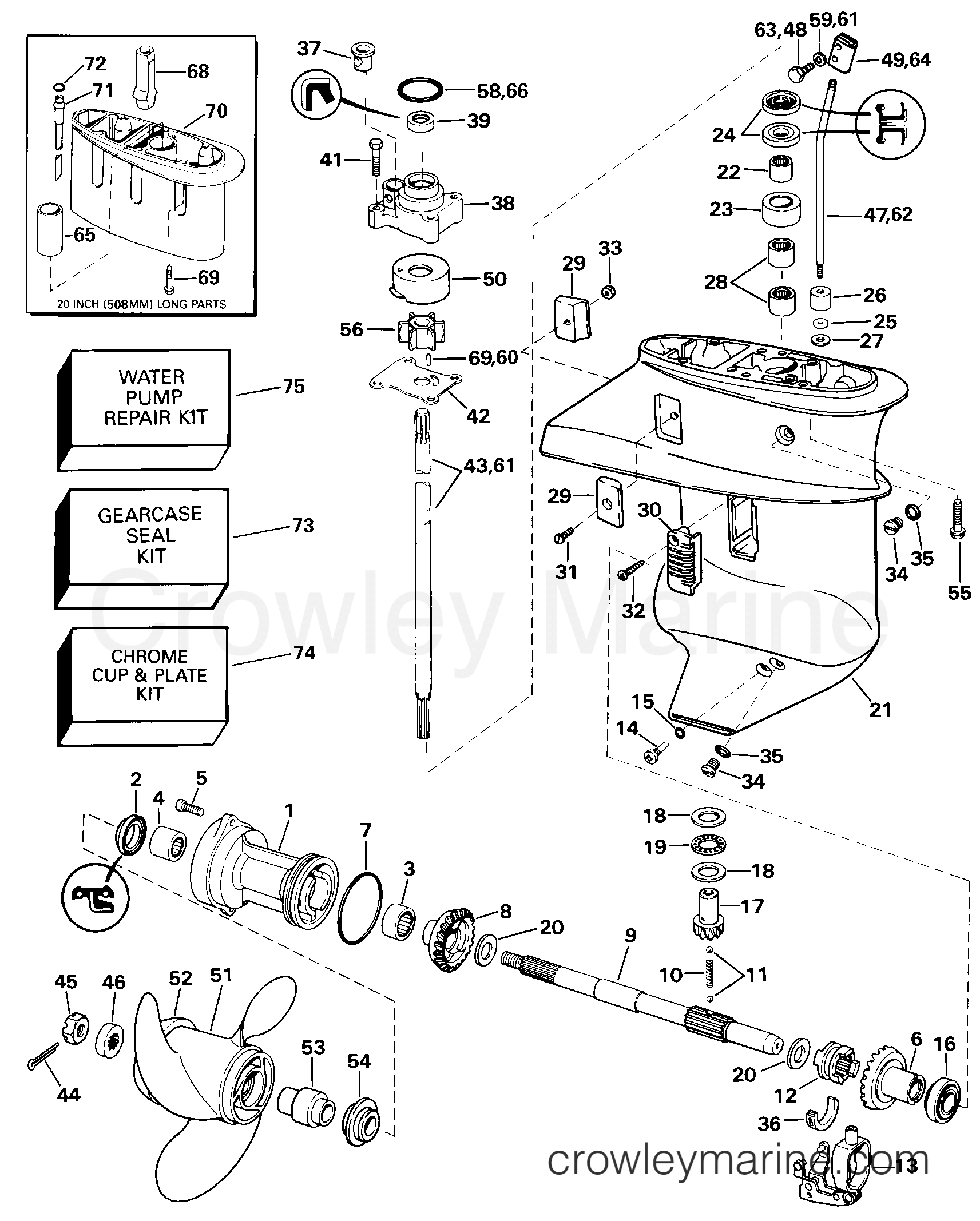 2000 Outboard 10 - J10RSSA - GEARCASE