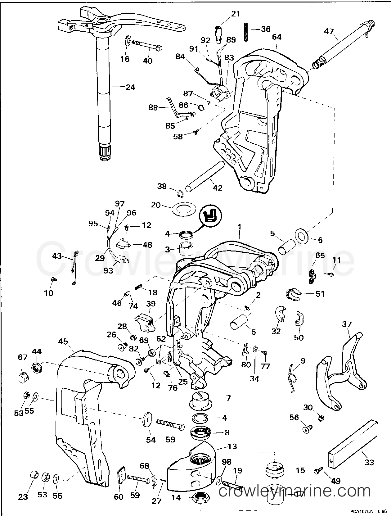 1996 Outboard 200 - SJ200WTPLA - MIDSECTION