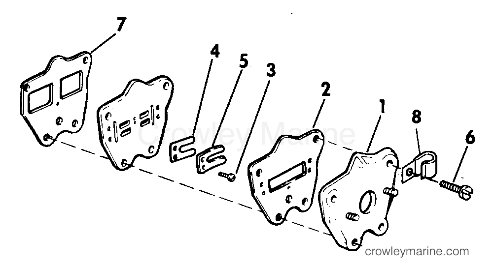 1979 Evinrude Outboards 4 - 4904D INTAKE MANIFOLD section