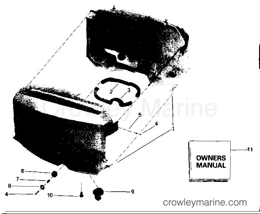 1990 Outboard 4 - J4RESR - ENGINE COVER