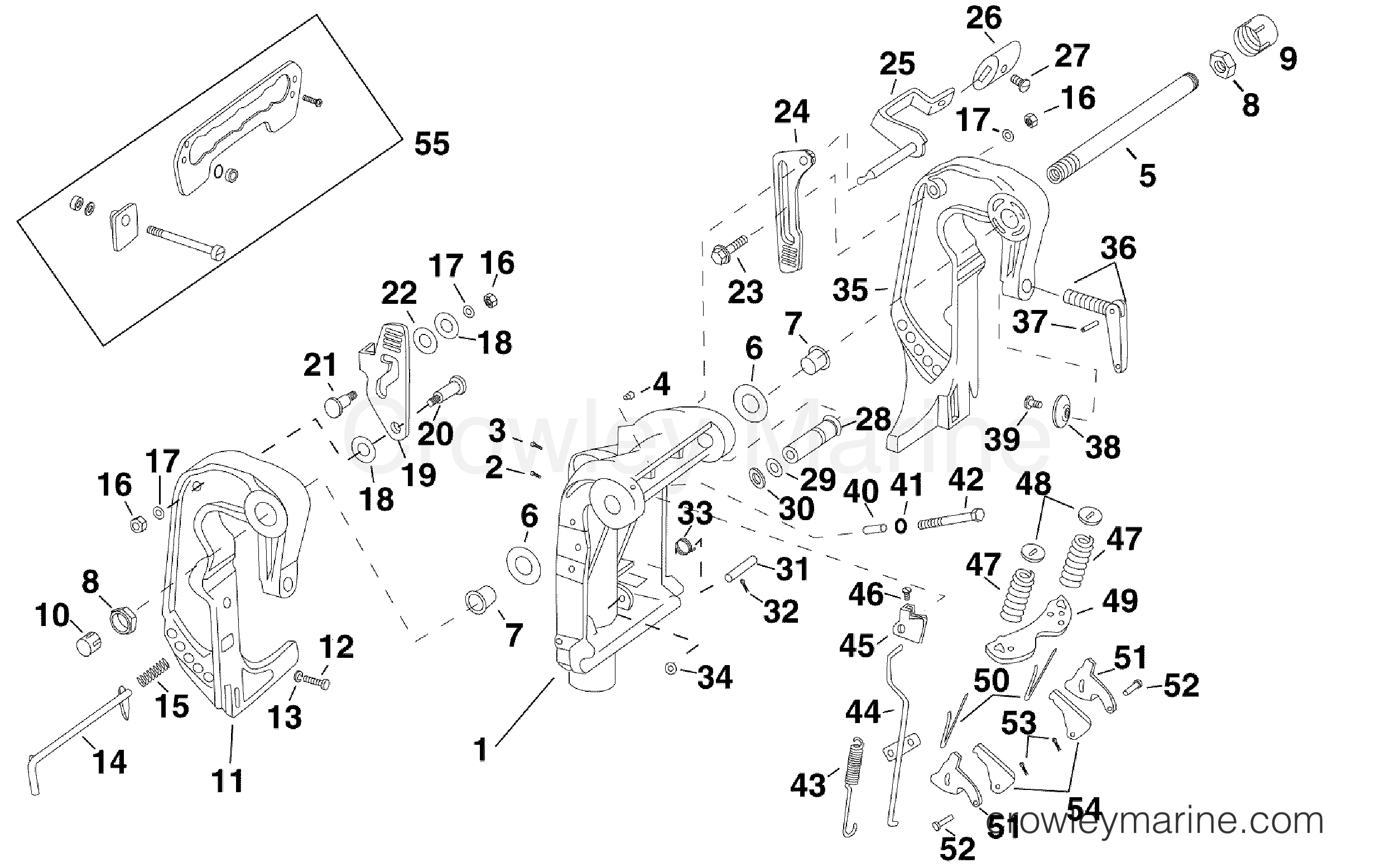 2006 Outboard 40 - E40DRLSDA - SWIVEL BRACKET (DR, DE MODELS)