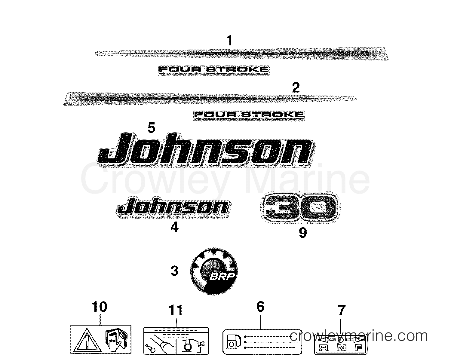 2007 Outboard 30 - J30TEL4SUA - DECALS