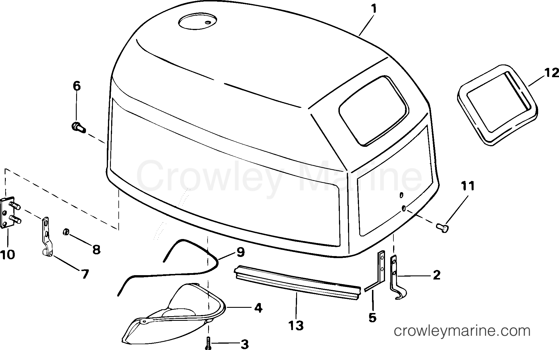 2004 Outboard 8 - J8R4SRC - ENGINE COVER