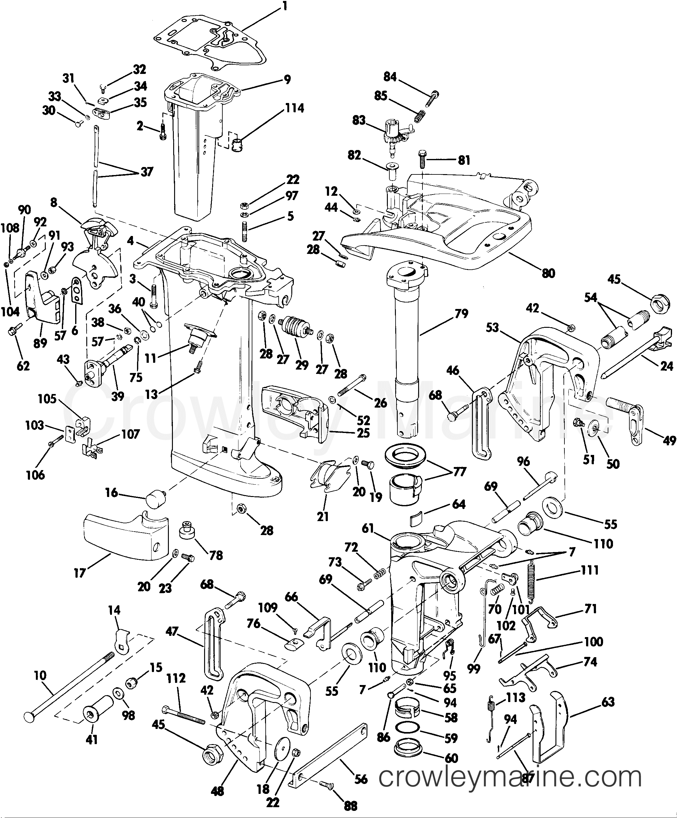 1985 Johnson Outboards 30 - J30ECOA MIDSECTION section