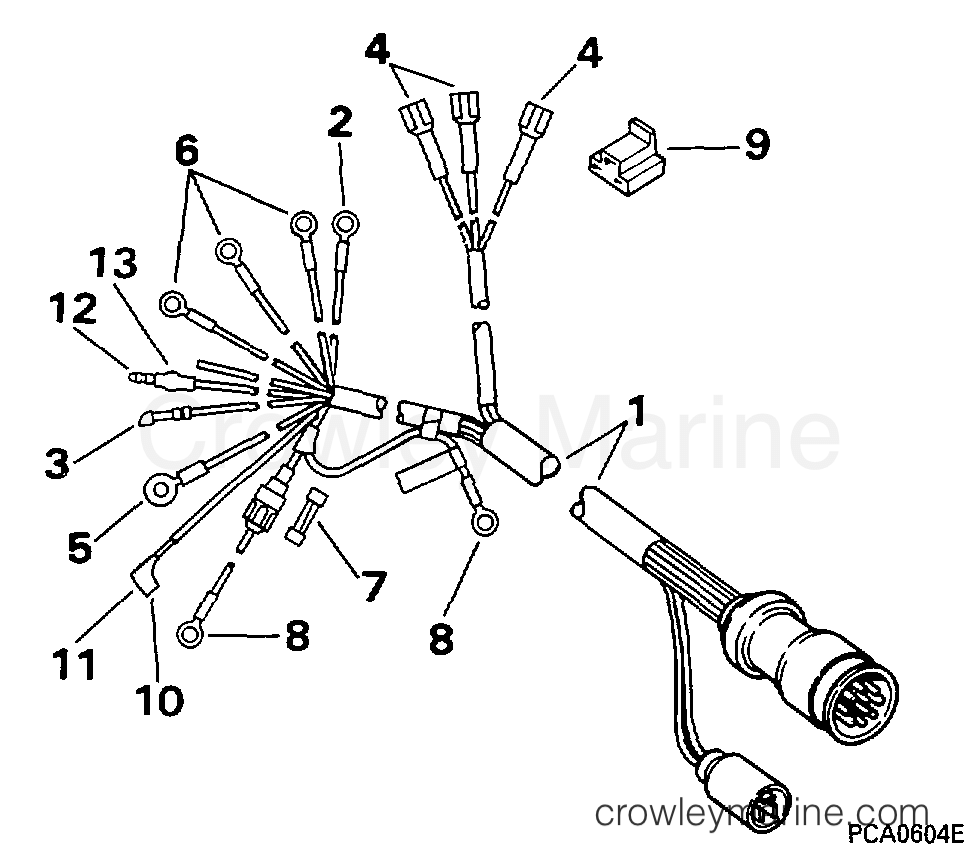 1997 Rigging OMC Stern Drive - All Models - INSTRUMENT & TRIM CABLE