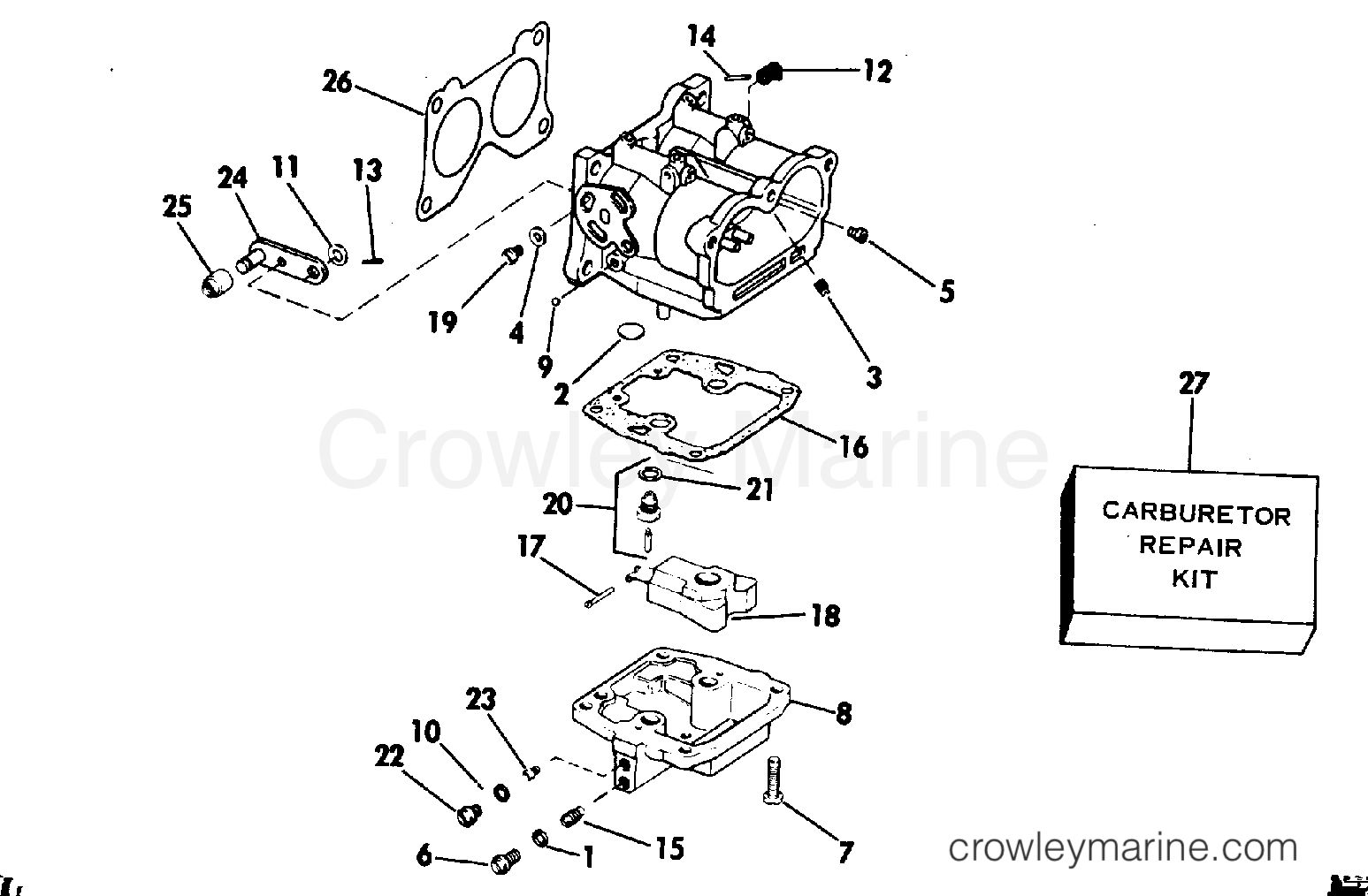 1982 Outboard 175 - E175TRLCNB - CARBURETOR