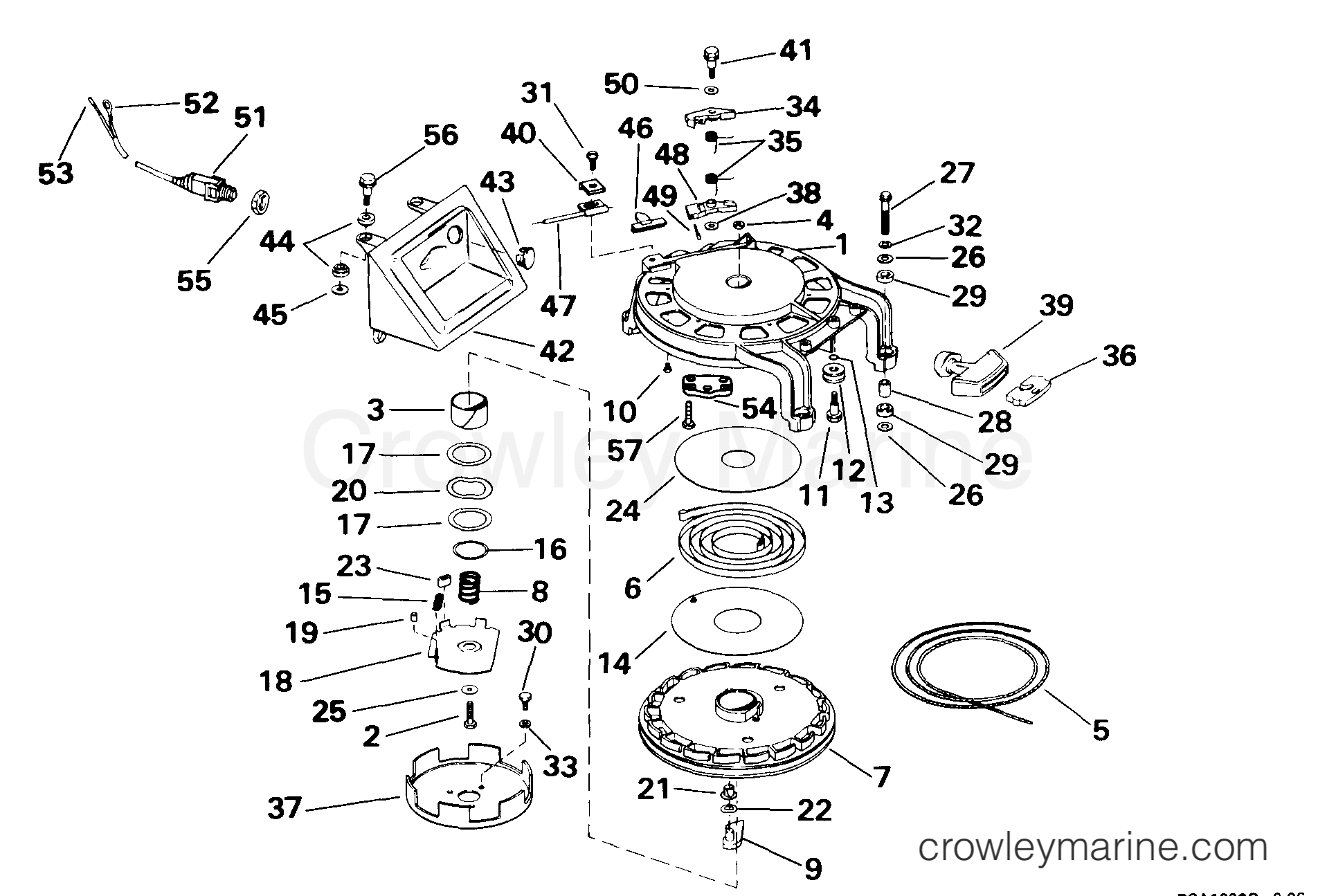 1999 Outboard 50 - E40WREES - REWIND STARTER