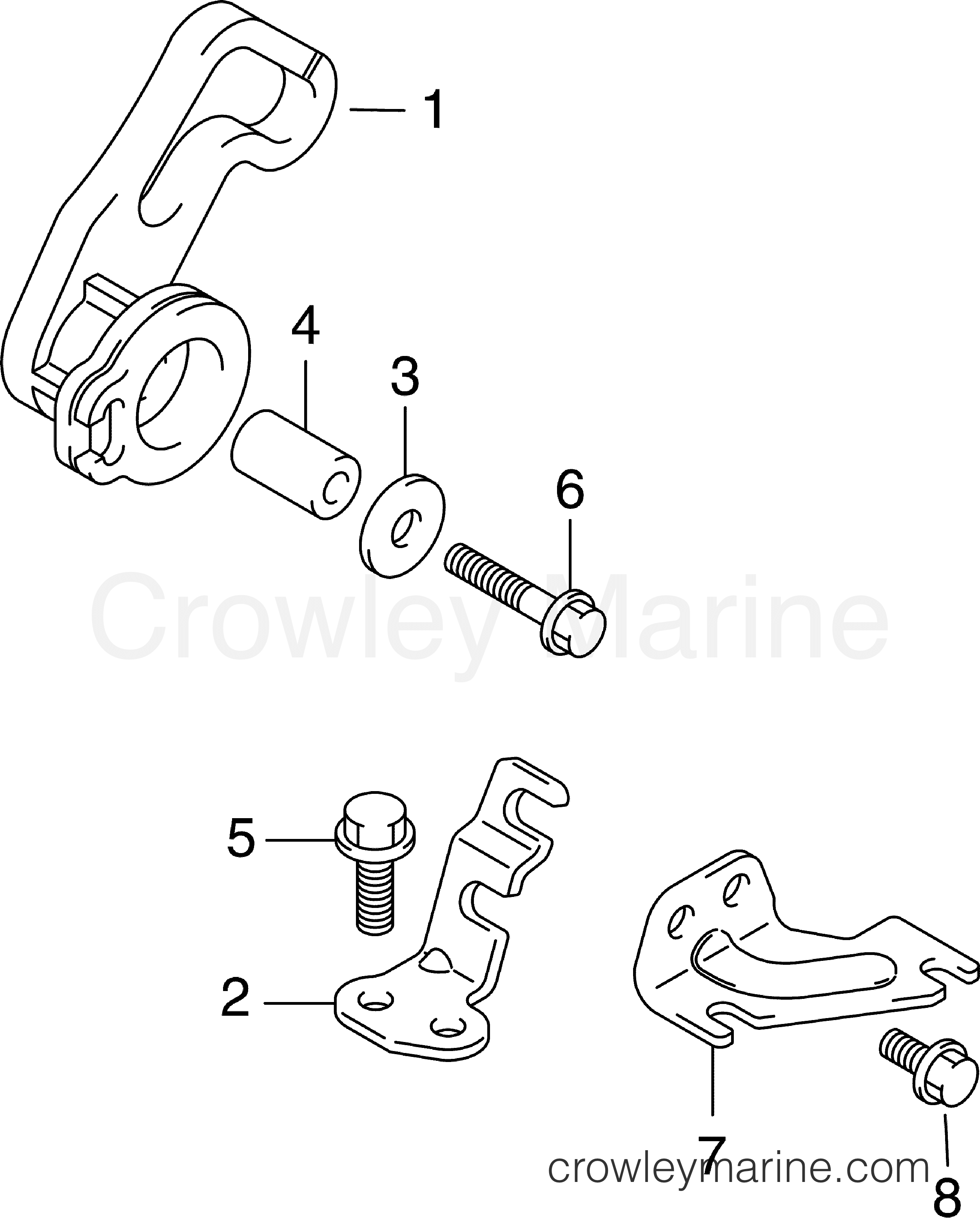 2006 Outboard 25 - J25TE4SDC - THROTTLE LINKAGE