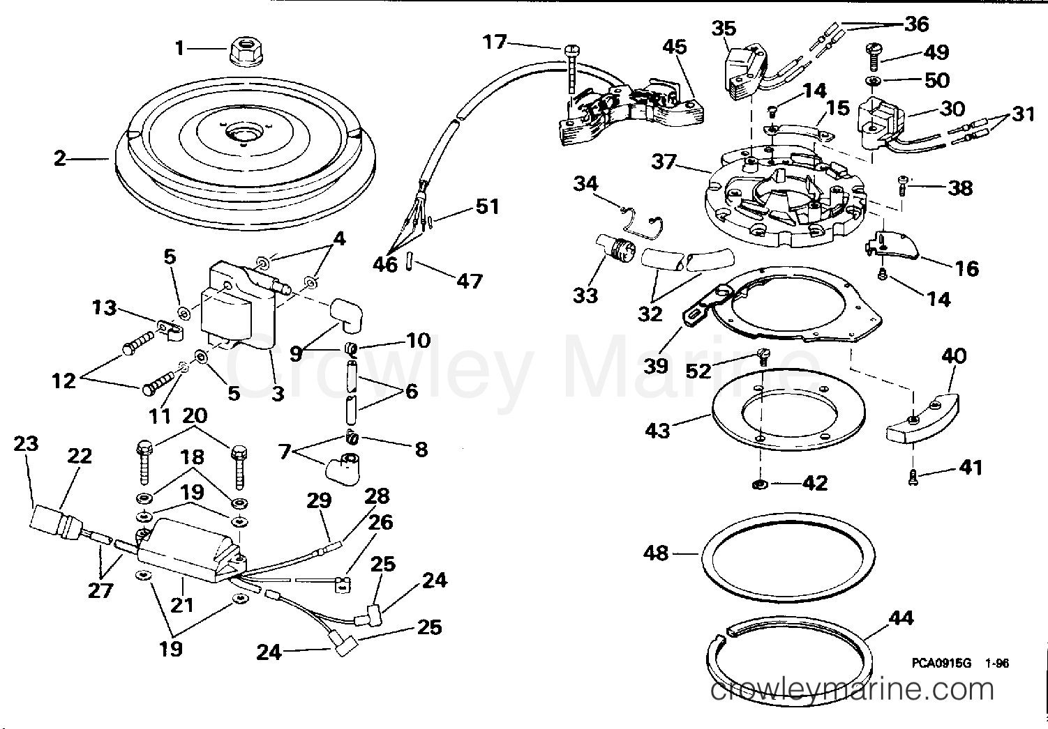 1996 Outboard 25 - SJ25RDEDC - IGNITION