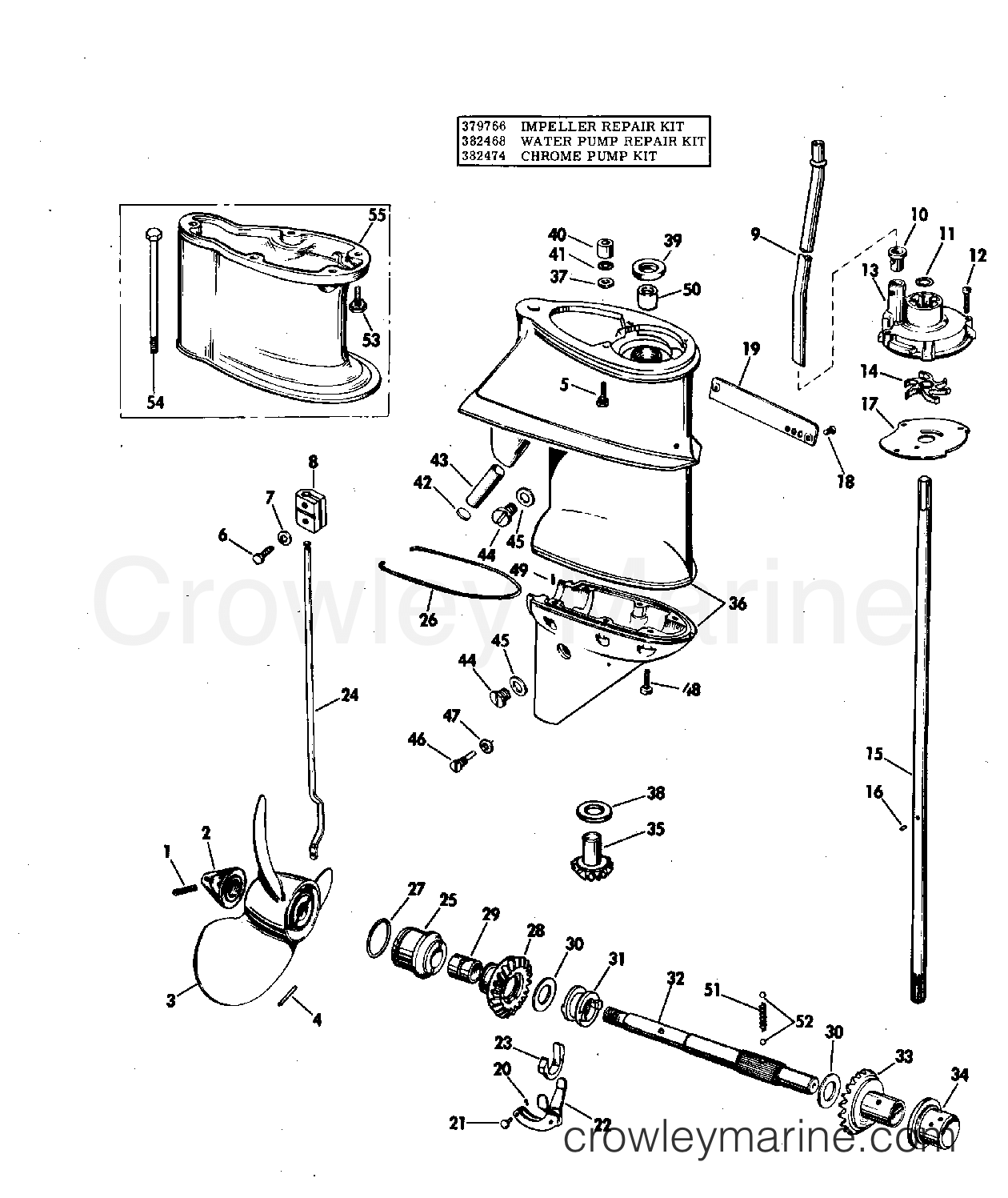 1971 Outboard 20 - 20RL71S - GEARCASE