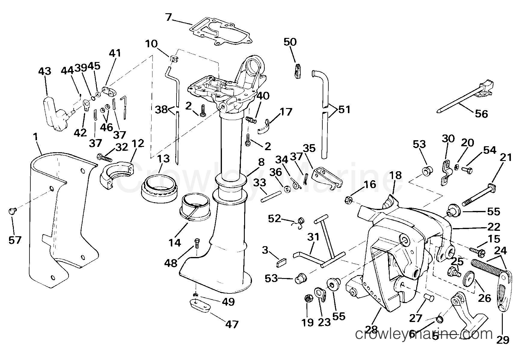 2000 Outboard 4 - J4RSSM - MIDSECTION