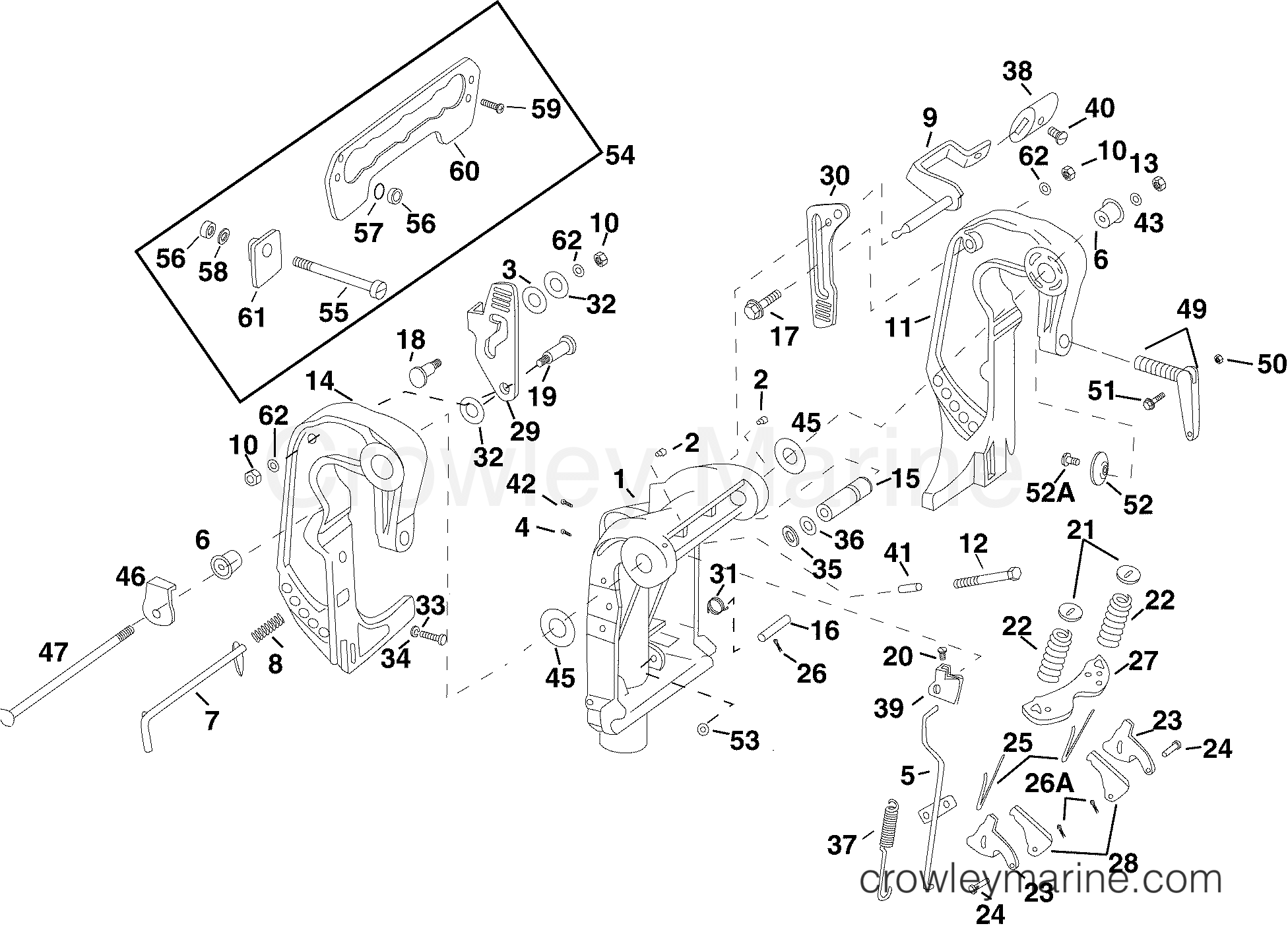 2005 Outboard 55 - J55WRYSOB - SWIVEL BRACKET