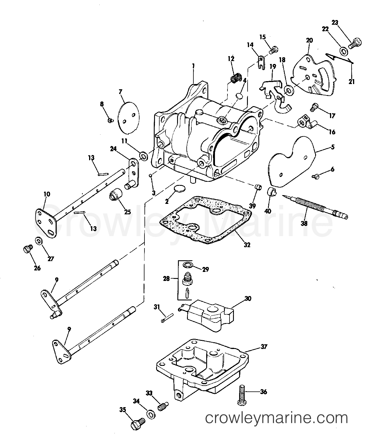 1969 Johnson Outboards 85 - 85ESL69E CARBURETOR GROUP section