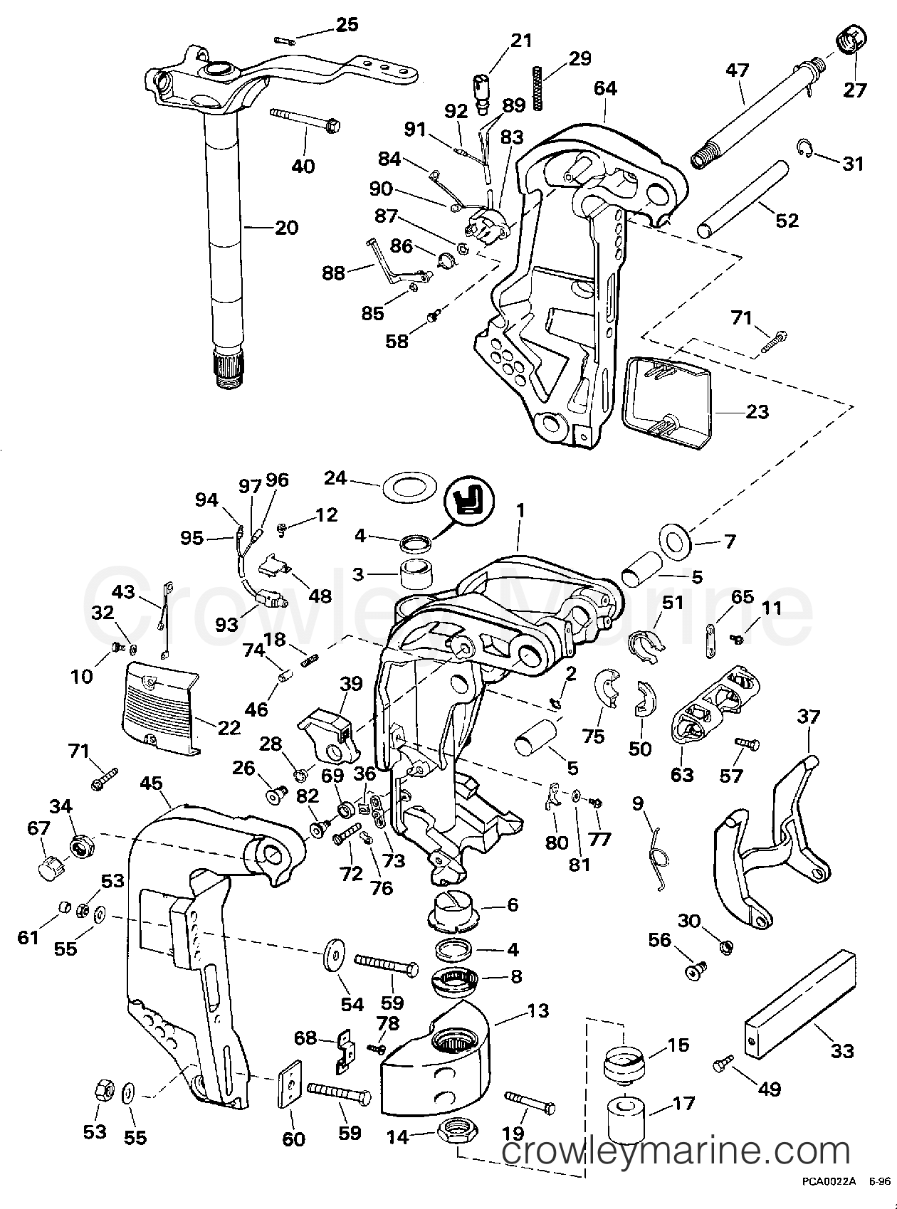 1997 Outboard 150 - E150ELEUC - MIDSECTION