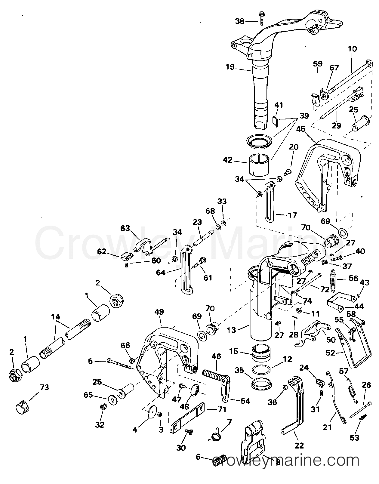 1995 Outboard 9.9 - J10FEXEO - MIDSECTION