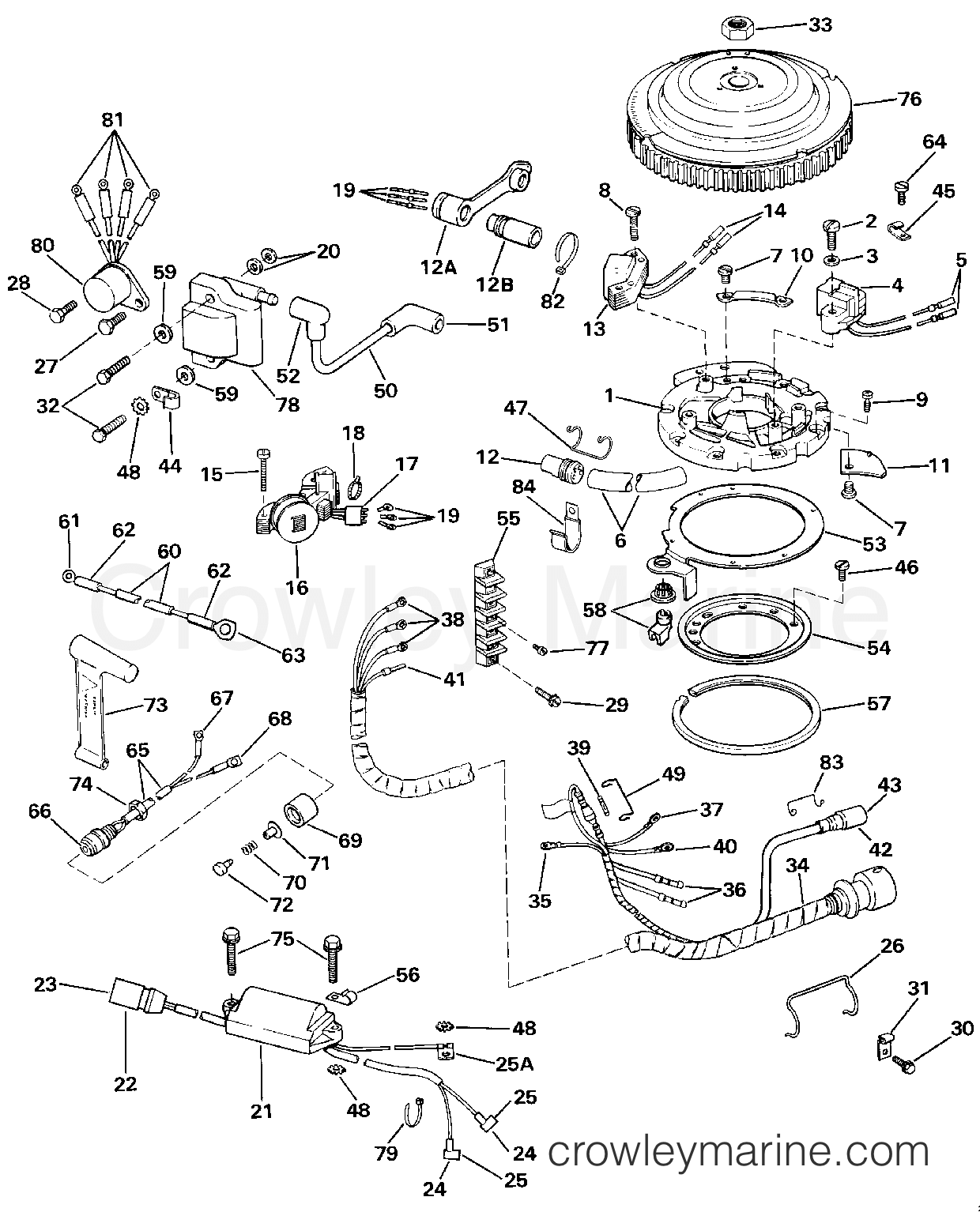 1986 Outboard 40 - J40RLCDE - IGNITION SYSTEM