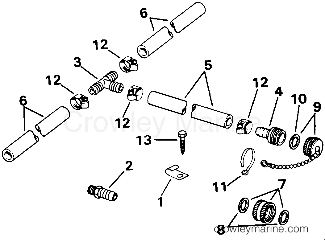 1993 Rigging OMC Stern Drive - All Models - ENGINE FLUSHING KIT - V6 & V8