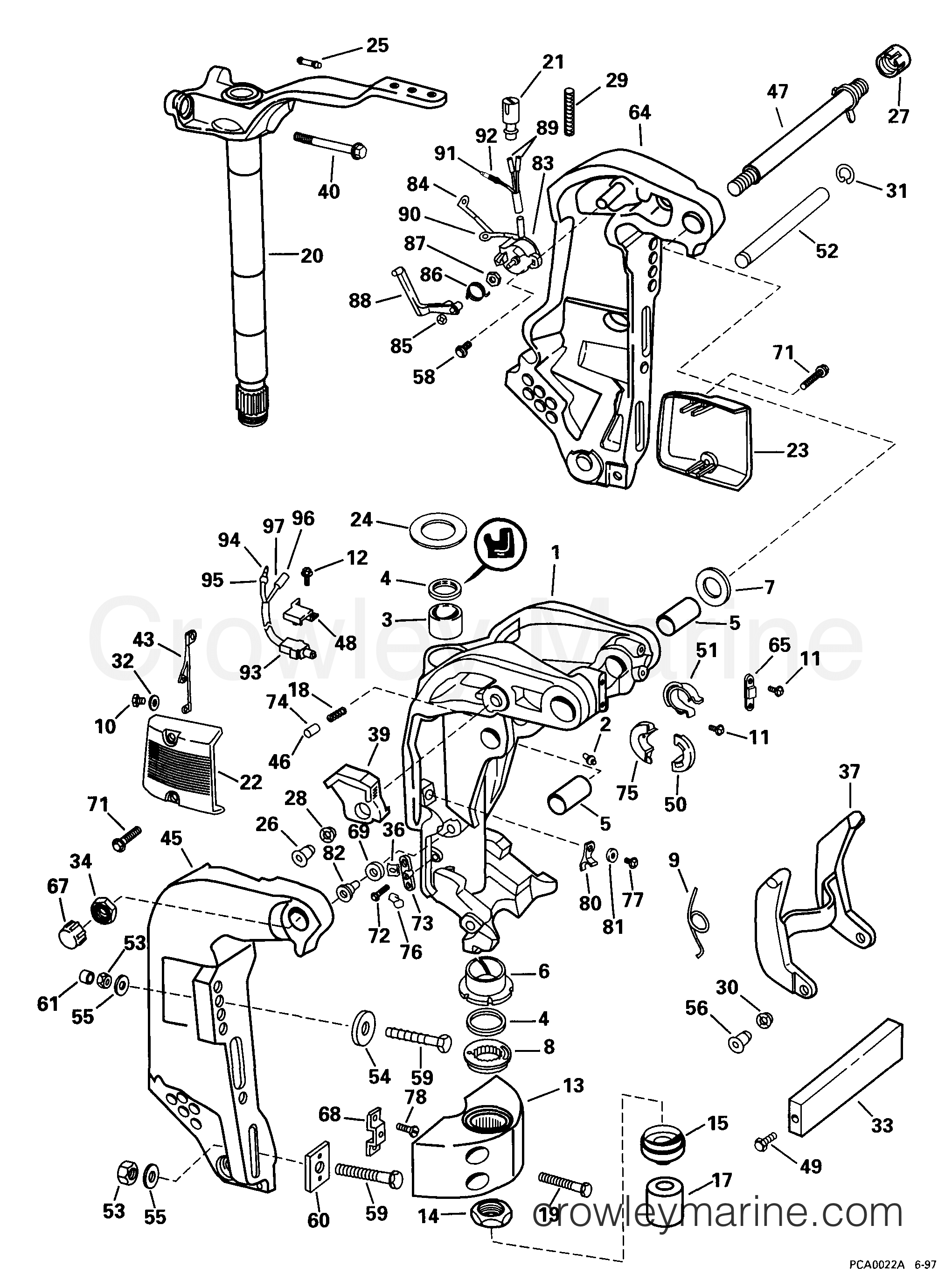 1999 Outboard 175 - J175SPLEES - MIDSECTION