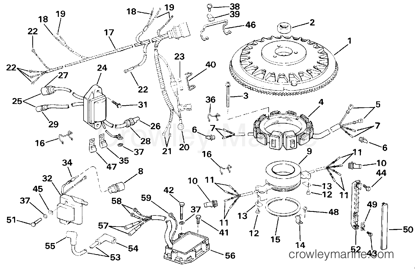 1984 Outboard 150 - E150STLCRD - IGNITION SYSTEM