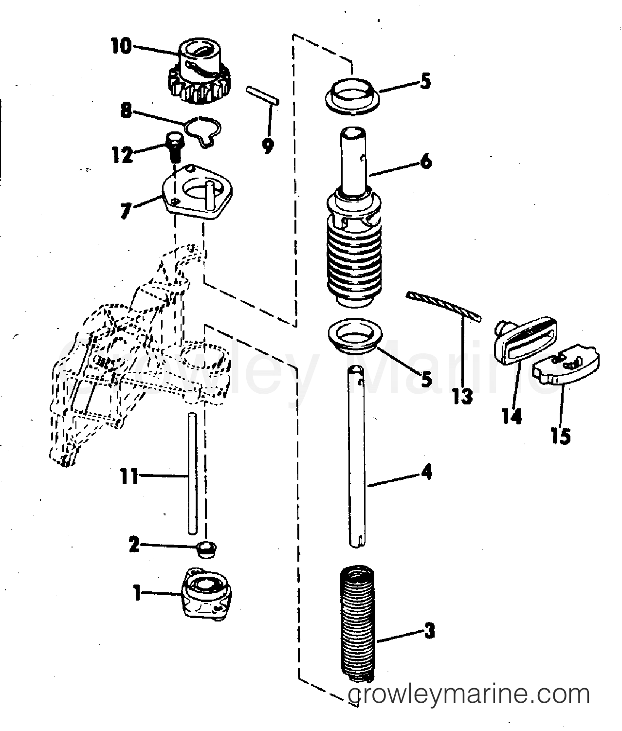 1972 Outboard 6 - 6RL72 - REWIND STARTER