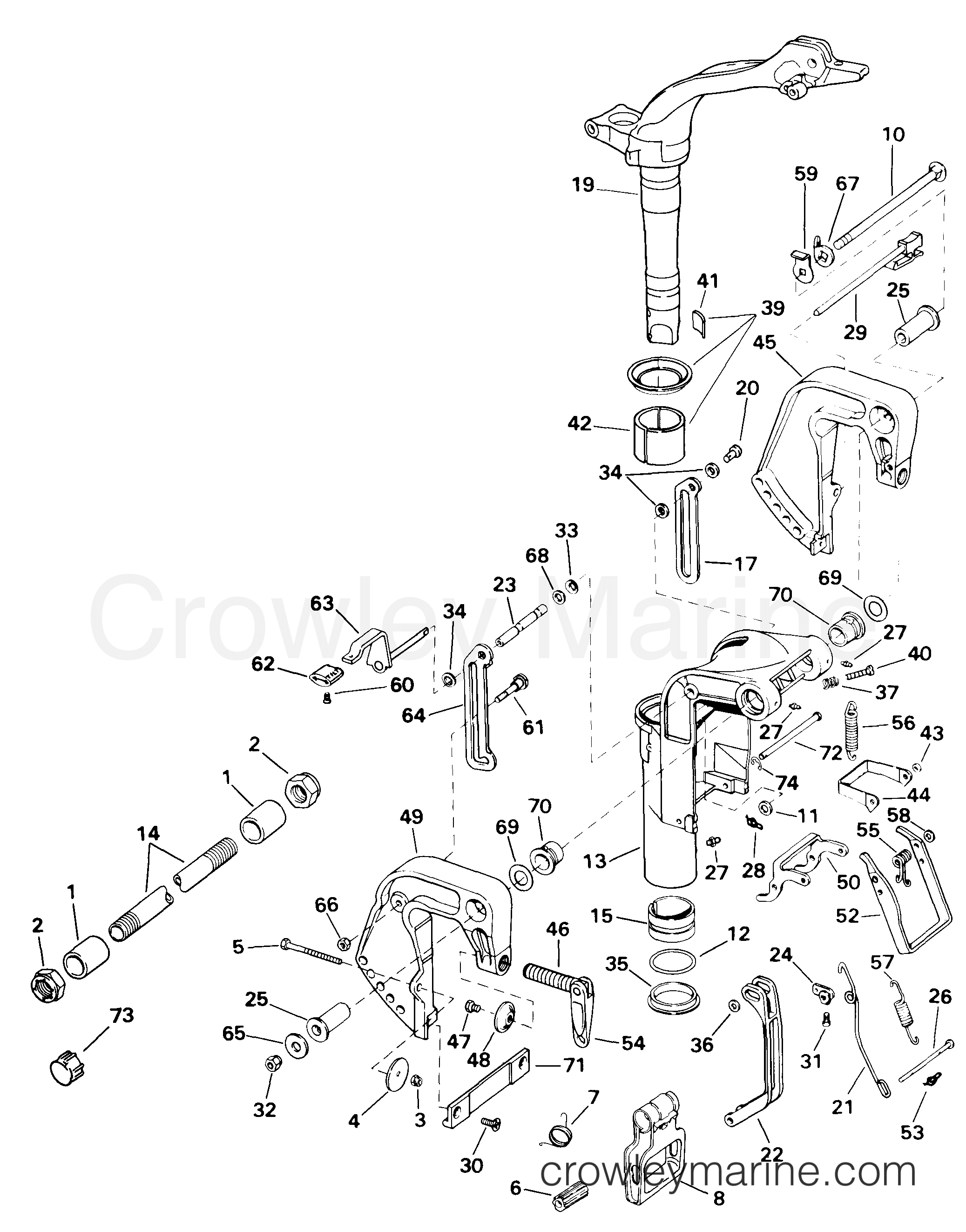1999 Outboard 9.9 - E10RL4EEB - MIDSECTION
