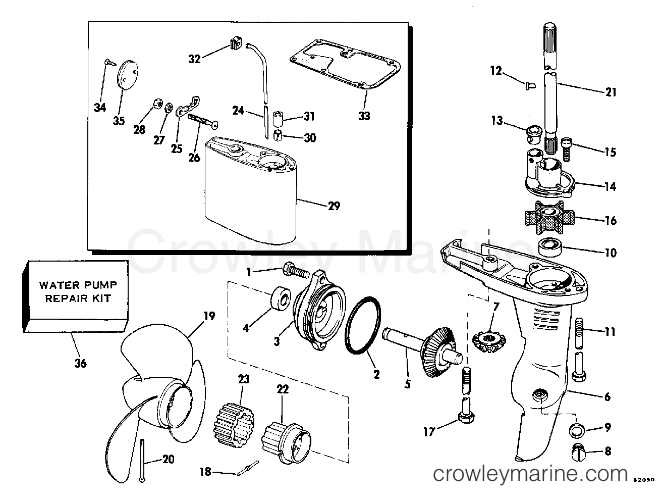 1979 Outboard 2 - 2R79A - GEARCASE