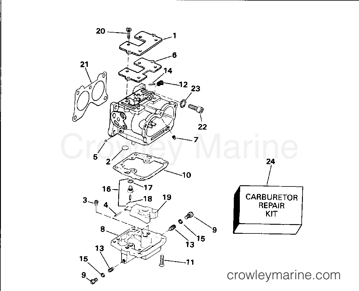 1994 Evinrude Outboards 100 - E100WTLERS CARBURETOR section