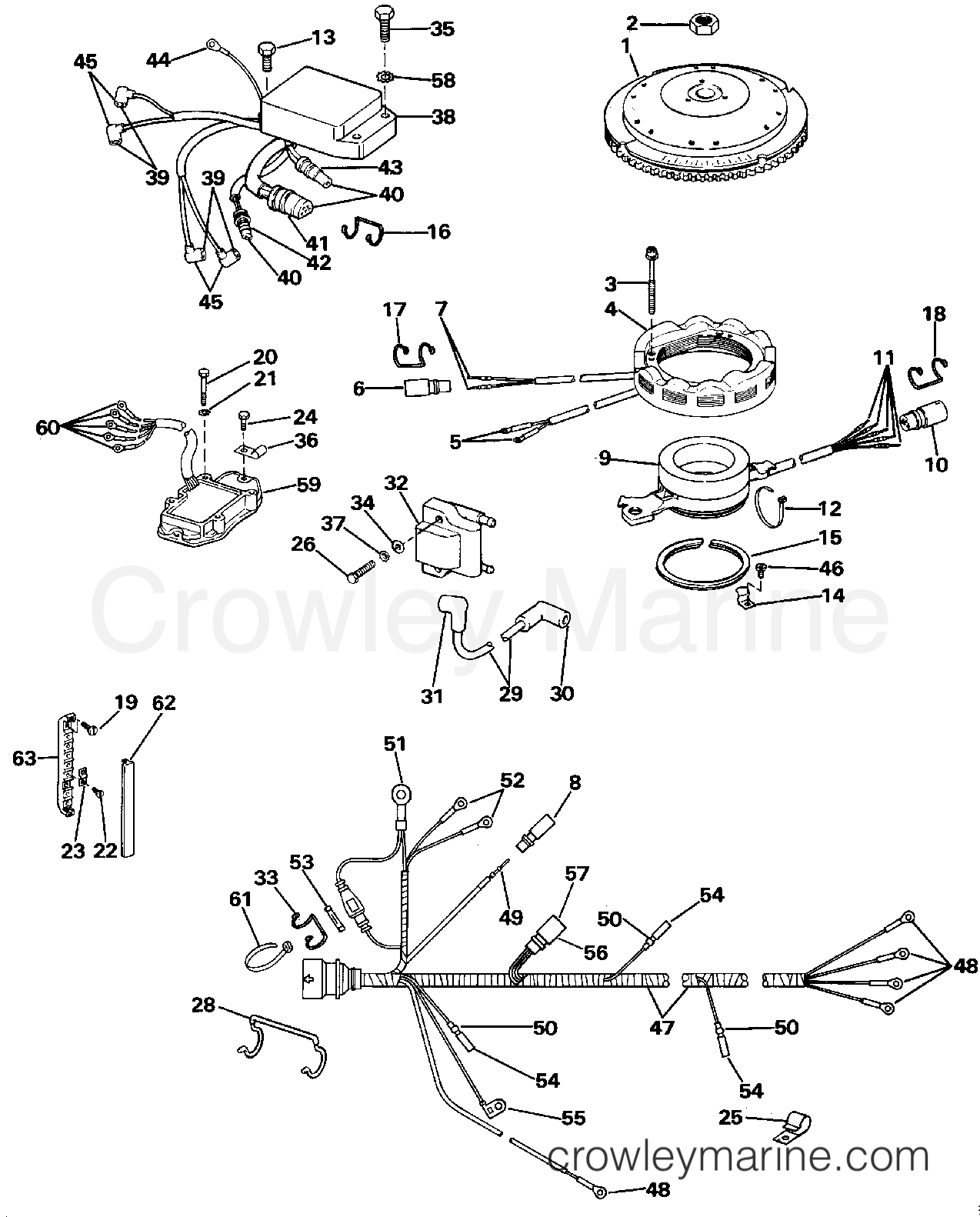 1988 Outboard 100 - D100WTXM - IGNITION SYSTEM