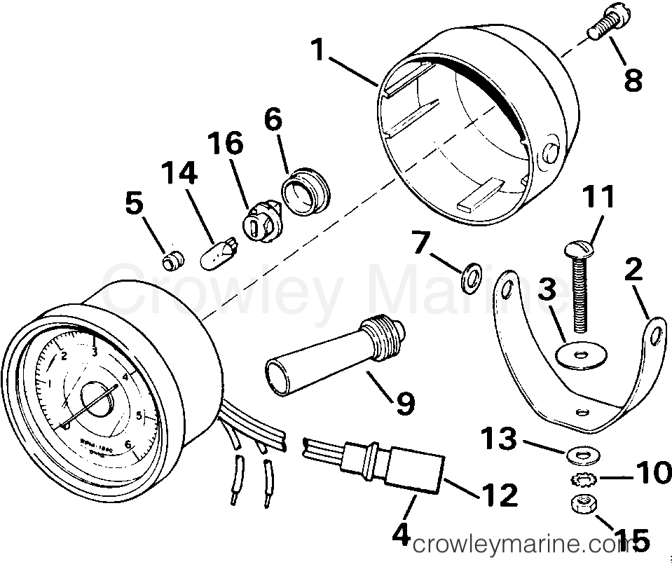 1985 Rigging Accessories - Instruments - TACHOMETER KIT - POD MOUNT