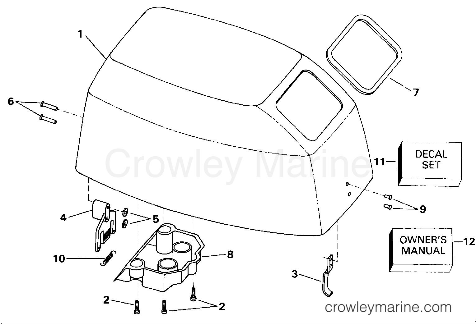 1991 Outboard 6 - J6SLEIA - ENGINE COVER