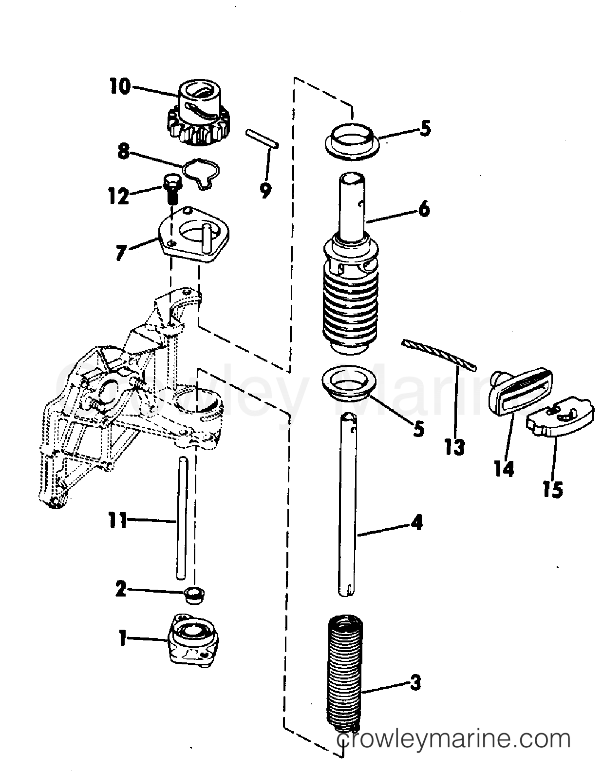 1971 Outboard 6 - 6RL71E - REWIND STARTER