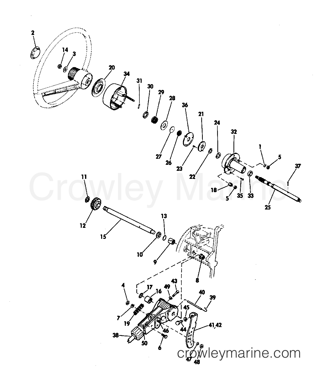 1972 Stern Drive 100 - LUFP-10C - PULL-PULL STEERING STERN DRIVE